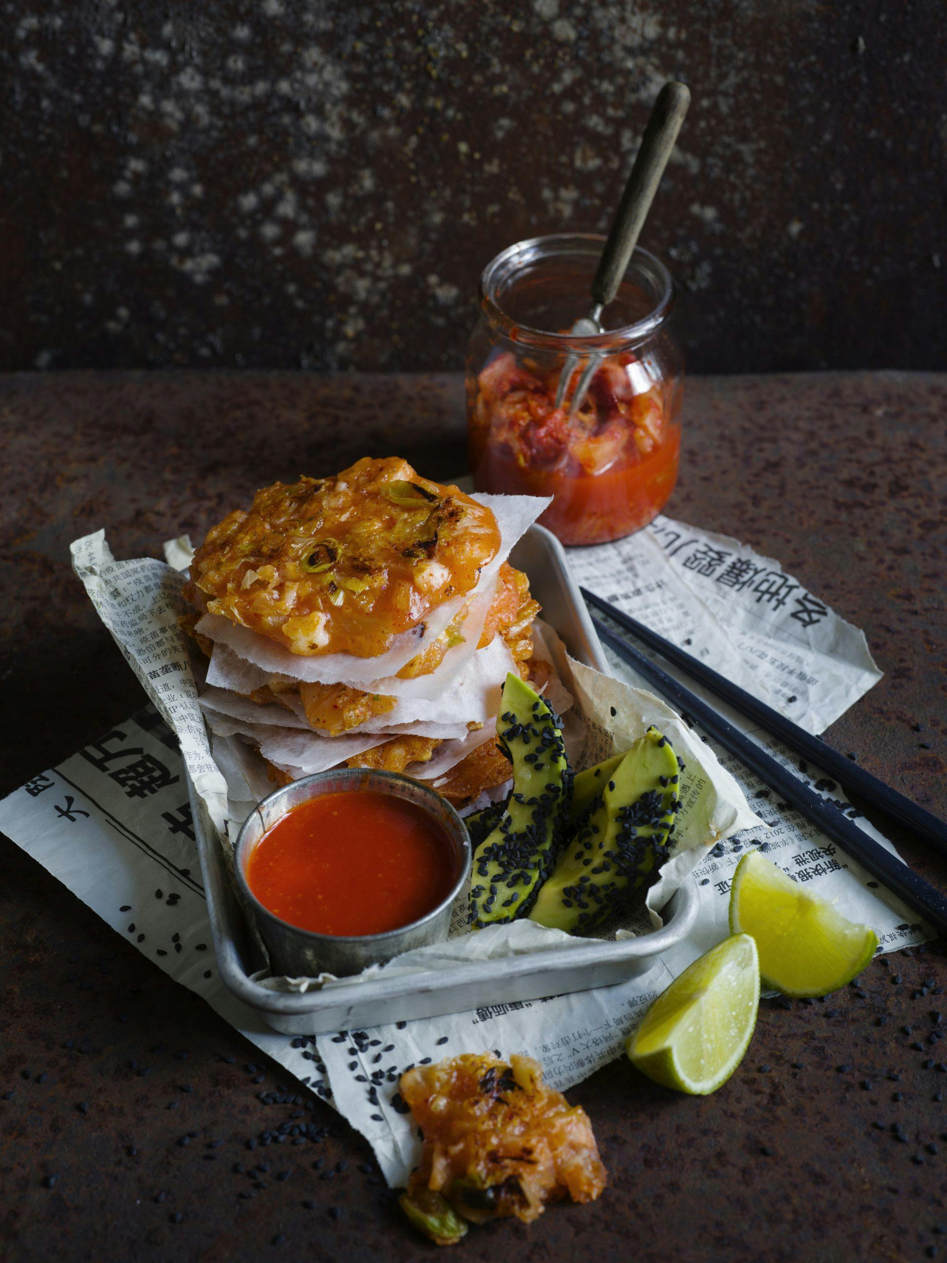 8391 koreanske kimchi pannekaker